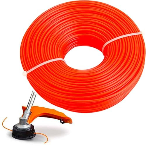 Buystarget 2.4mm x 15m String Trimmer Line Nylon Strimmer Wire Round Double Dual Layer Cord High Strength Replacement Line for Grass Trimmers Brushcutters DIY Heavy Duty Universal Electric Mowing Cord