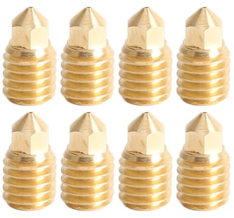 3D Drucker Messing Düse Hotend Ersatz für P1p 1,75 0,4mm, hohe Temperatur verschleißfest, HRC60 Härte, Messing Hotend Düsen, 8Pcs