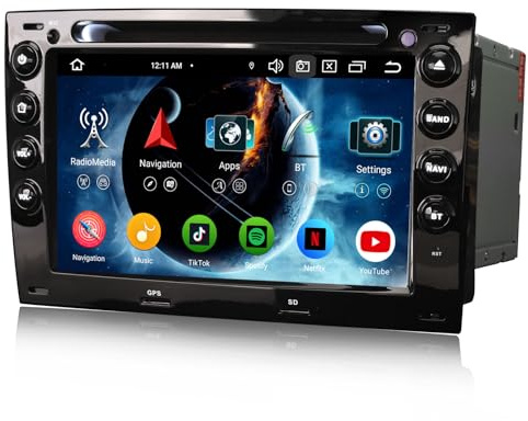 Erisin 8 Núcleos 4GB+64GB Android 13 GPS Navegación Estéreo de Automóvil para Renault Megane Ⅱ 7 Pulgadas IPS Pantalla táctil Soporte CarPlay Android Auto DSP Bluetooth 5.0 WiFi Dab+ USB Canbus OBD2