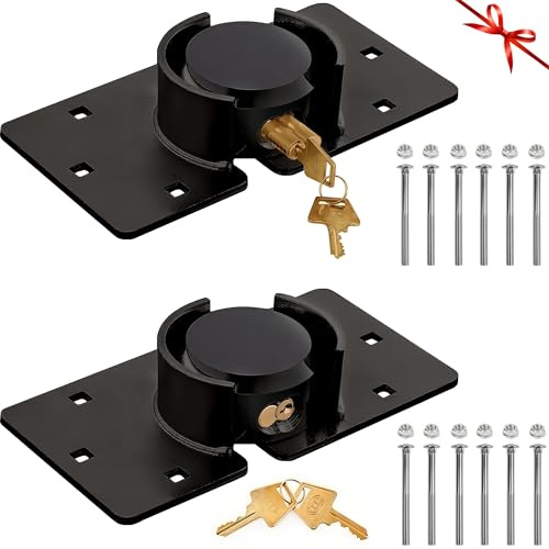 OIHYA 2 Pack Van Door Lock Set Keyed Alike with 4pcs Keys and 80mm Screws
