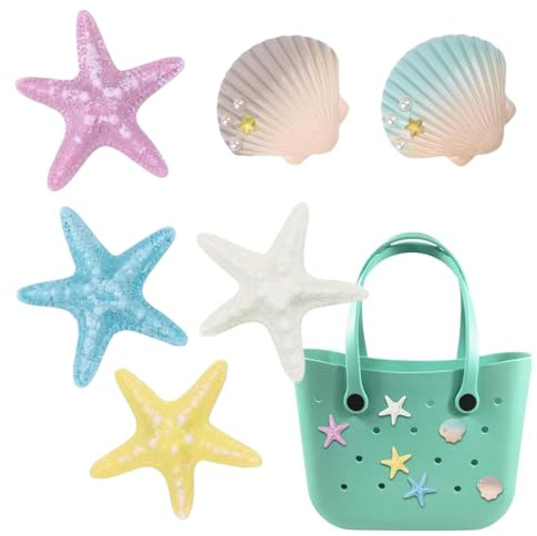Charme pour sac Bogg,Charme de sac pour sacs fourre-tout | Tote Bag Charm Décoration d’été pour Set de 6,Petit accessoire de sac mignon, breloque décorative pour sac, pour mère, amoureux, amie
