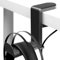 Luabue Supporto per Cuffie Sotto la Scrivania Nero Supporto Cuffie Realizzato In ABS E Metallo Adatto A Scrivanie Per Computer, Gancio Universale per Cuffie