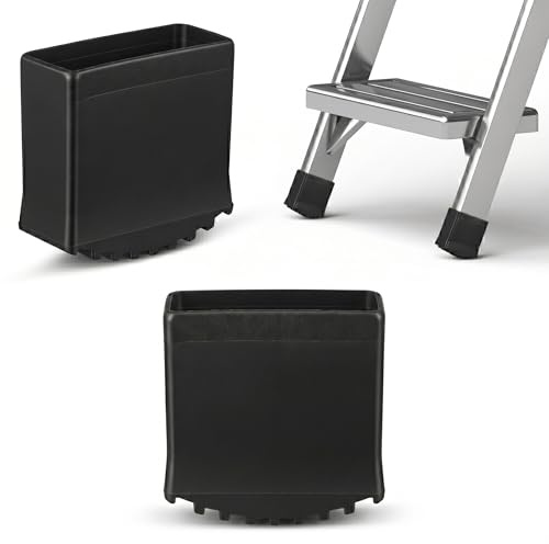Step Ladder Feet Replacement, 2 Pack Rubber Non-Slip Leg Covers for Extension Models, Floor Protector Pads, 2.5x6.3cm Insulated Parts