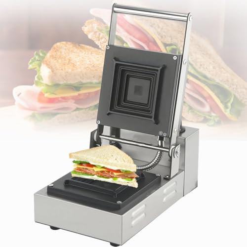 XUXIAO Comerciales Sandwichera Eléctrica, Sandwichera Panini Grill Press, sándwich, Helado, Hamburguesa, Brioche, Prensa Panini, Placas antiadherentes