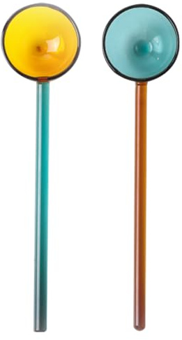 Cabilock Cuillère À Mélanger Transparent Résistante À La Chaleur Avec Longue Poignée 6.5 Pouces Pour Lait Dessert Thé Café Cuillère De Cuisine Polyvalente Pour Usage Quotidien Réunions