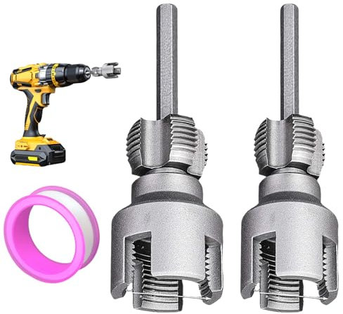 Kit Per Filettatura Tubi PVC - Filettatrice Elettrica per Tubi | Tagliafiletti Esterno Con Dadi 1/2 & 3/4 Per Tubi Legno Giardino Riparazioni Domestiche Trapano Elettrico