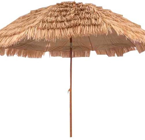 JTPMYFT Sombrilla de Paja inclinable de 78.7 Pulgadas, sombrilla de Playa for Patio con ángulo Ajustable for Exteriores, Piscina y jardín.(2m(78.7inch))