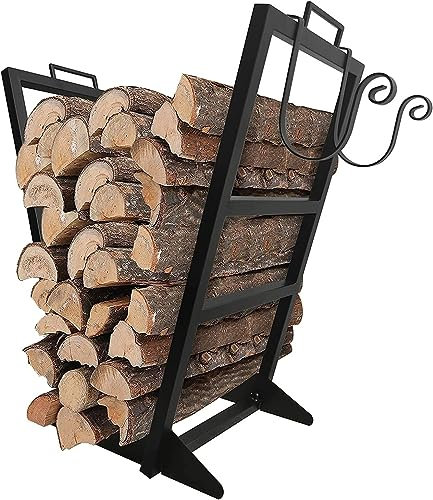 Heavy Duty Metall Brennholz Rack - Innen/Außen Protokollhalter für Brennholz Lagerung Holz Perfekt für Haus & Terrasse Effiziente Holzlagerung Lösung