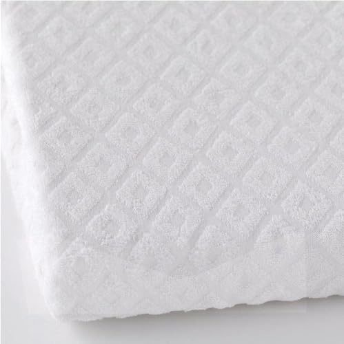 Coprimaterasso Preziosa Home in Spugna Jacquard Stretch Puro Cotone con Angoli Elasticizzati Traspirante Morbido Lavabile Qualità Certificata Made in Italy (matrimoniale)
