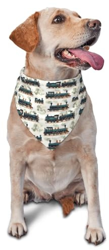 Hundehalstuch für kleine, mittelgroße und große Hunde, verstellbar, niedliches Katzentuch, Dreieck-Lätzchen, Schal, Taschentuch, Zubehör, Grün