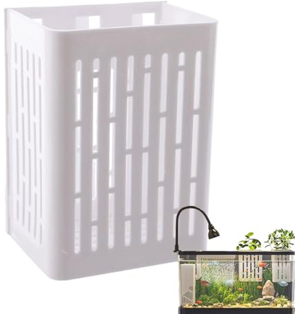 Aquarium Plant Holder, Aquatic Basket, 4.33x3.15x2.36 Inches, Aquarium Clip Cup, Floating Pot, Natural Wall Mounted Growing System for Feeding, Water Garden, Pond, Fish Tank, Home, Living Room
