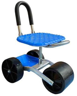 Gartenwagen – Gartenwagen | Pflanzarbeitssitz Roller | Gartenwagen mit Sitz | Rollgartensitz höhenverstellbar | Hocker 360 Grad drehbarer Stuhl für Rasen Sitzgarage Outdoor Camp