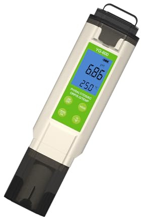 Tester dell'acqua ad alta precisione con monitor digitale retroilluminato portatile per acquari piscine test acquari tester acqua piscina