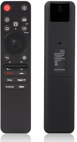 Fourmor Bluetooth-Sprachfernbedienung MR25GA (AKB76046603) für LG 2025-Fernseher, KI-Sprachsteuerung mit Zeiger und Alexa, Ersatzfernbedienung
