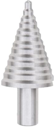 Stufenbohrer, 5–35 mm, Hartstahl, titanbeschichtet, Unibit für Metall und Holz, 12 mm runder Schaft