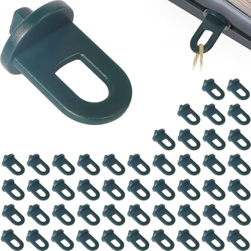 LEOUEANR 50 Pcs Greenhouse Clips, Heavy Duty Moveable Greenhouse Clips for Gardening, Plant Support & Camping – Sturdy Trellis Clip, Adjustable Hangers for Garden Hanging Basket Plants Pot