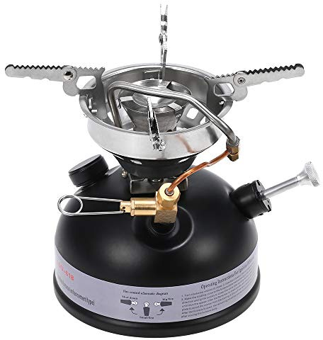 Réchaud multi-combustibles d'extérieur portable pour camping, randonnée, randonnée – Compatible avec essence, diesel, huile