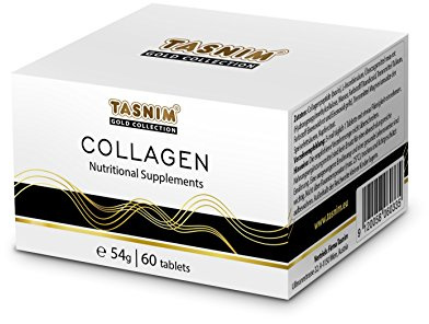 Kollagen Tabletten, Kollagenpeptide hochdosiert 2500 mg pro Tagesdosis mit Vitamin C & Kupfer für Haut, Anti-Aging und Gelenke, Hochwertige Formel zur Ergänzung einer bewussten Ernährung, 60 Tabletten