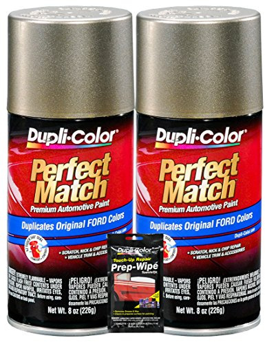 Dupli-Color Arizona Beige Exact-Match Automotive Paint for Ford Vehicles - 8 oz, Bundles with Prep Wipe (3 Items)