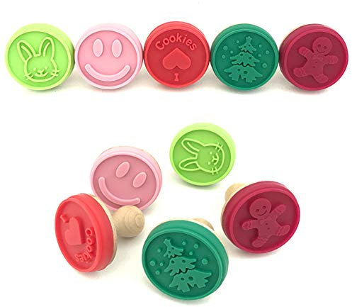 Ototon - Sello de silicona para galletas, 5 diseños diferentes