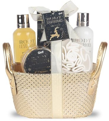 Gift Box for her | Vanilla Bath Products | Christmas Gift Women | Beauty Gift | Original Gift Women | Birthday Gifts for Mum | Body Care and Well|being Sets | Shower Set | Gift Lover | PANNIER