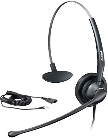 Yealink Headset YHS34 Mono - One Ear Headphones - with RJ Connection Cable