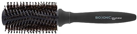 Bio Ionic Boar Styling Brush Large, Graphene MX Infused Barrel, For Straight, Wavy and Curly Hair