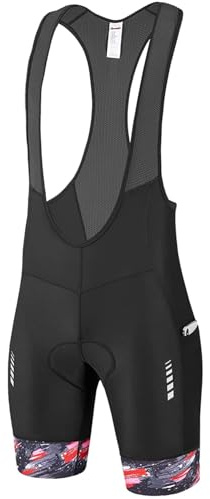 Przewalski Herren Radlerhose 4D Gepolstert mit Handytasche | Atmungsaktiv, Seitenfach bis ca. 6,5 Handy, Silikon-Beinabschluss, reflektierend, Rennrad & MTB