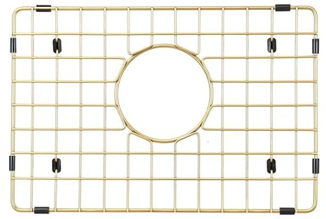 Starstar Sinks Protector Matte Gold 304 Stainless Steel Kitchen Sink Bottom Grid, Rack (14 x 11)