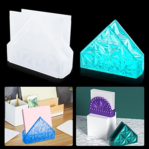 KyeeaDIY Silikonform Taschentuchboxen Serviettenringe Epoxidharz Harzform Schmuck Aufbewahrungskarte Anleitungshalter gießformen DIY Taschentuchbehälter Behälter Tischdekoration
