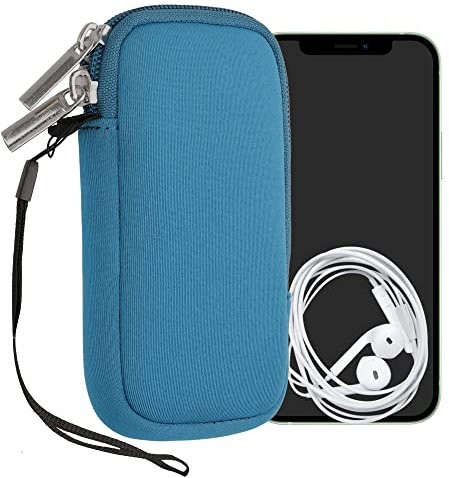 kwmobile Handytasche für Smartphones XS - 3,5/4 - Neopren Handy Hülle Kornblumenblau - Handy Tasche 12,5 x 6,5 cm Innenmaße