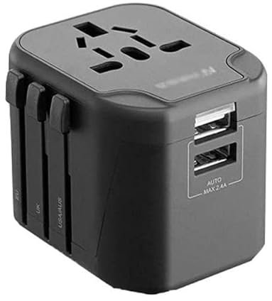 BBZY Adaptador de Enchufe de Viaje Universal Europeo Internacional - Adaptador de Enchufe de Viaje Universal Elementos Esenciales de Viaje a EE. UU. UE Reino Unido España