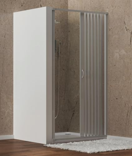 Ventana Porta Doccia Soffietto 155 cm in PVC Bianco - Corfu