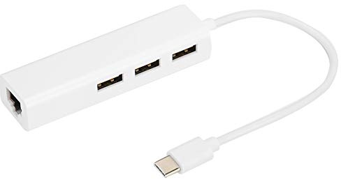 3 Port USB Hub, RJ45 LAN Netzwerkkarte USB3.1 Typ C auf Ethernet Adapter für Windows 98se/2000/Me/Xp/Vista/Win7/Win8/8.1/10/OS X/Linux/Android