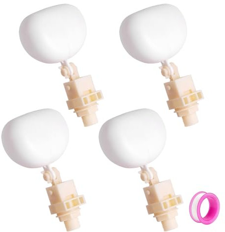 MUALROUS Valvola a galleggiante per montaggio serbatoio, cane, acqua, valvola a sfera con braccio regolabile, spegnimento automatico per acquario, pecore bovino (1/2)