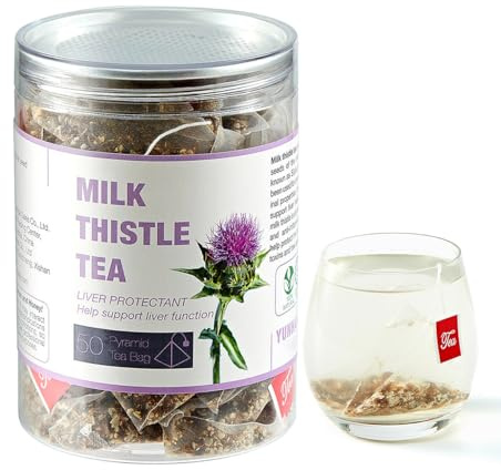 50 Milk Thistle Tea Bags for Detox Cleanse & Repair| Thorne Milk Thistle Herbal Tea for Support