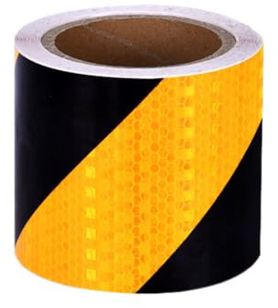 Funnytek Bande réfléchissante autocollante - 10 cm x 10 m - Étanche - Bande d'avertissement concise