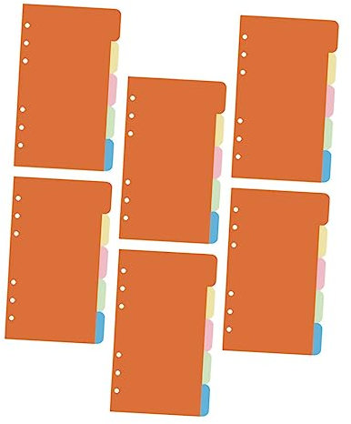 STOBOK 90 Stk Farbteiler Trennblätter Für Ordner Ordnerteiler Mit Laschen A5 Ordner Notizbücher Für Notizen Hefter Mit Trennwänden Spiral- Kartenordner Trennplatte A6 Papier Notizbuch