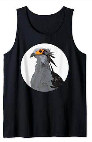 Afrikanischer Sekretär Vogel Schütze Serpentarius Druck Tank Top