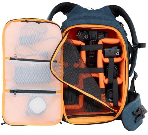 DÖRR Fotorucksack Prag Pro 20L, Kamera-Rucksack, Wasserdicht, 16 Zoll Laptopfach, Spiegelreflex, DSLR SLR, Flexible Inneneinteilung, Stativ-Halterung, Drohnenrucksack, Robust & Leicht, Regencover