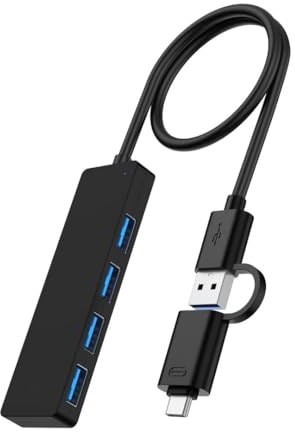 Tymyp Hub USB C, adattatore USB C Dongle per Chromebook, laptop, 4 in 1 USB C a HDMI Multiport Adapter for Tablet, Surface Pro 8 and More (USB 3.0