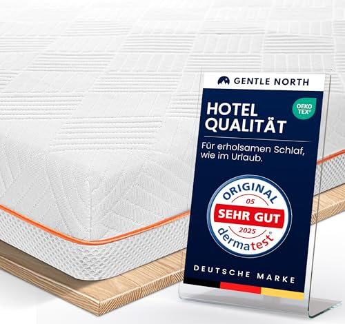 Hochwertiger Topper 100x200cm 7cm hoch - H2/H3 Matratzentopper mit weicher Gel-Memory- und stützender Komfortschicht - Ökotex 100 Zertifiziert - Bezug atmungsaktiv & waschbar