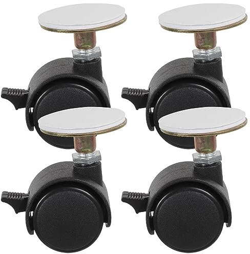 lenkrollen 4 Stück Lenkrollen, Möbelräder, Plattenrollen, Bremse, Mülleimerräder, Couchtisch, selbstklebende Lenkrollen Möbelrollen