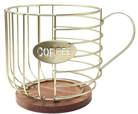 Porta di caffè – porta di caffè nero a forma di tazza di caffè, organizer per snack, bustine di tè, zucchero, contenitore per cialde di caffè, organizer per di caffè