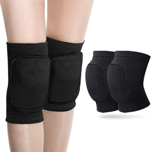KOQAIIZ Knieschützer, 1 Paar Elastische Knieschützer, Atmungsaktive Knieschützer, Volleyball Knieschoner, Knieschützer für Herren und Damen, für Tanzen Basketball Tennis Laufen MTB Yoga