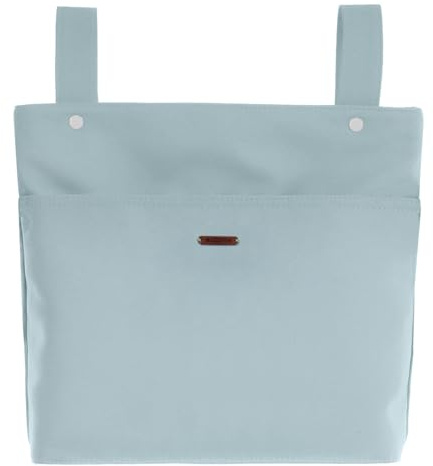 UZTURRE. Bolso Talega de maternidad de polipiel menta para carrito de bebe. Hecho a mano en España. Organizador para pañales y otras cosas de bebe.