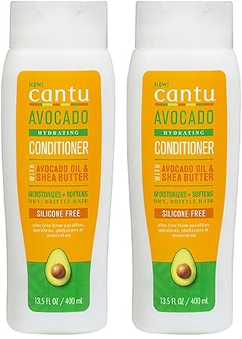 Cantu Avocado Hydrating Cream Conditioner 400 ml (Verpackung kann variieren) (Packung mit 2)