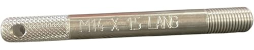 Wulkow KFZ Radmontagehilfe Aluminium M 14 x 1,5, EXTRALANG 130mm | Radmontage, Montagehilfe, Zentrierhilfe, Reifenwechsel, Aluminium, Gewindestift, Felge, PKW, KFZ-Werkzeug, extralang