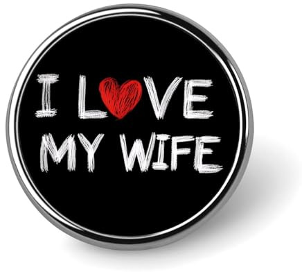 Runde Anstecknadel mit Aufschrift „I Love My Wife, lustige Brosche, Anstecknadel, Knopf, Abzeichen, Hut, Kleidungszubehör für Männer und Frauen