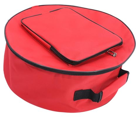 Tragetasche für Snare Drums 13/14 Zoll, Tragbar, Outdoor, Rot | Oxford Gewebe, Schutz für Schlaginstrumente, per Hand Tragbar, Passend für 13/14 Zoll, Kompakt